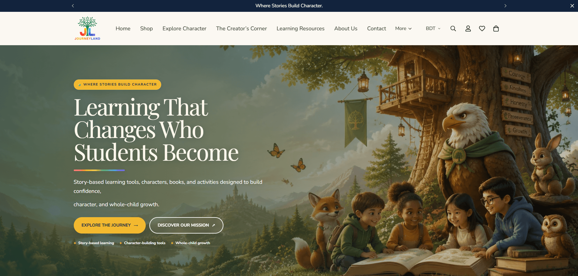 Journeyland - Children's Educational & Character Building Shopify Store