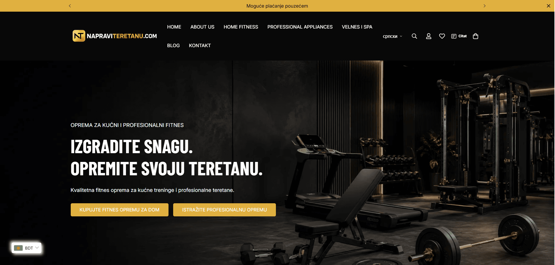 Napraviteretanu - Commercial & Home Fitness Equipment Shopify Store