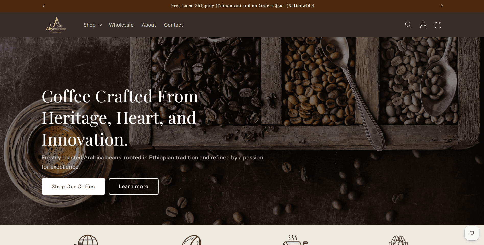Abyssinica Coffee Roasters - Premium Shopify Coffee Store