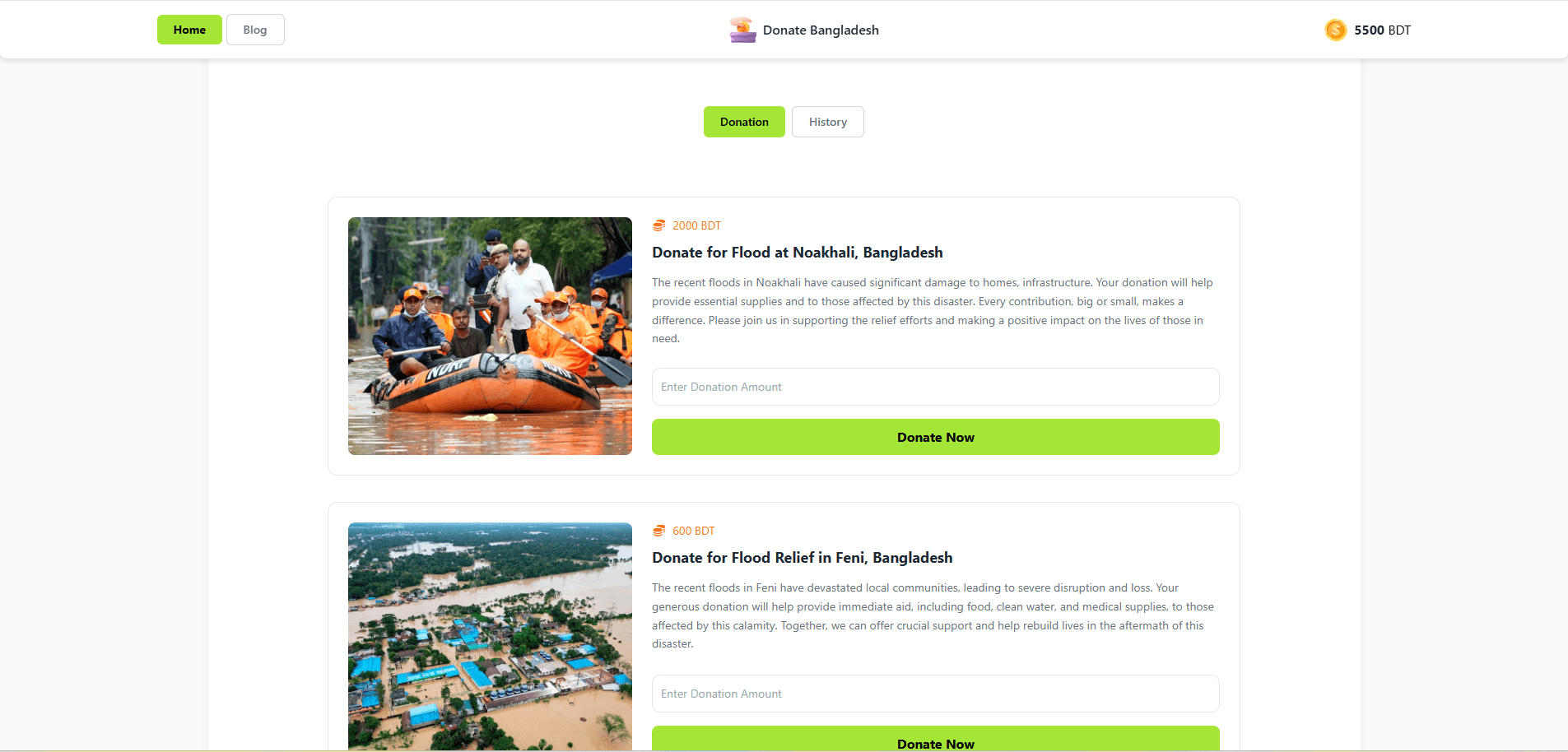Donate Bangladesh - Emergency Crowdfunding Platform