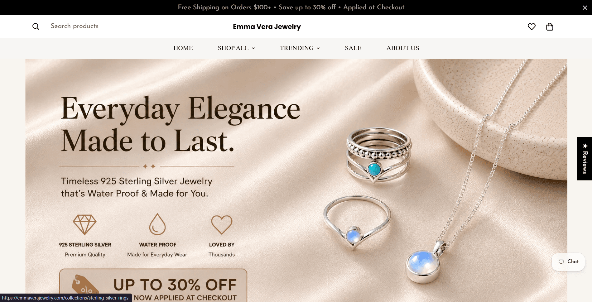 Emma Vera Jewelry - Sterling Silver Jewelry Shopify Store
