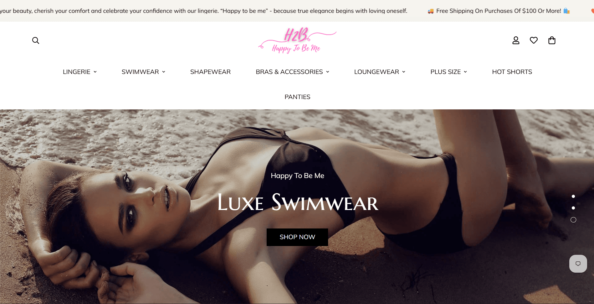 Happy To Be Me - Fashion Lingerie Shopify Store