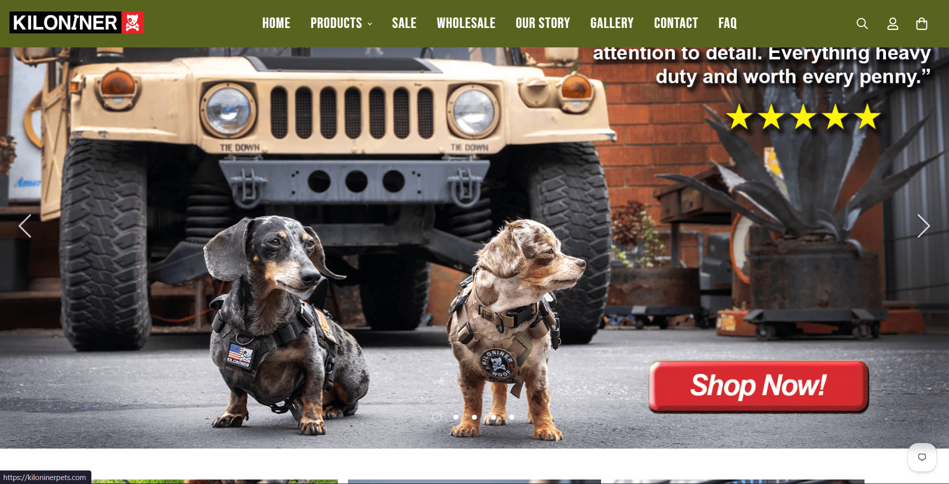 Kiloniner Pets - Tactical Pet Gear Shopify Store