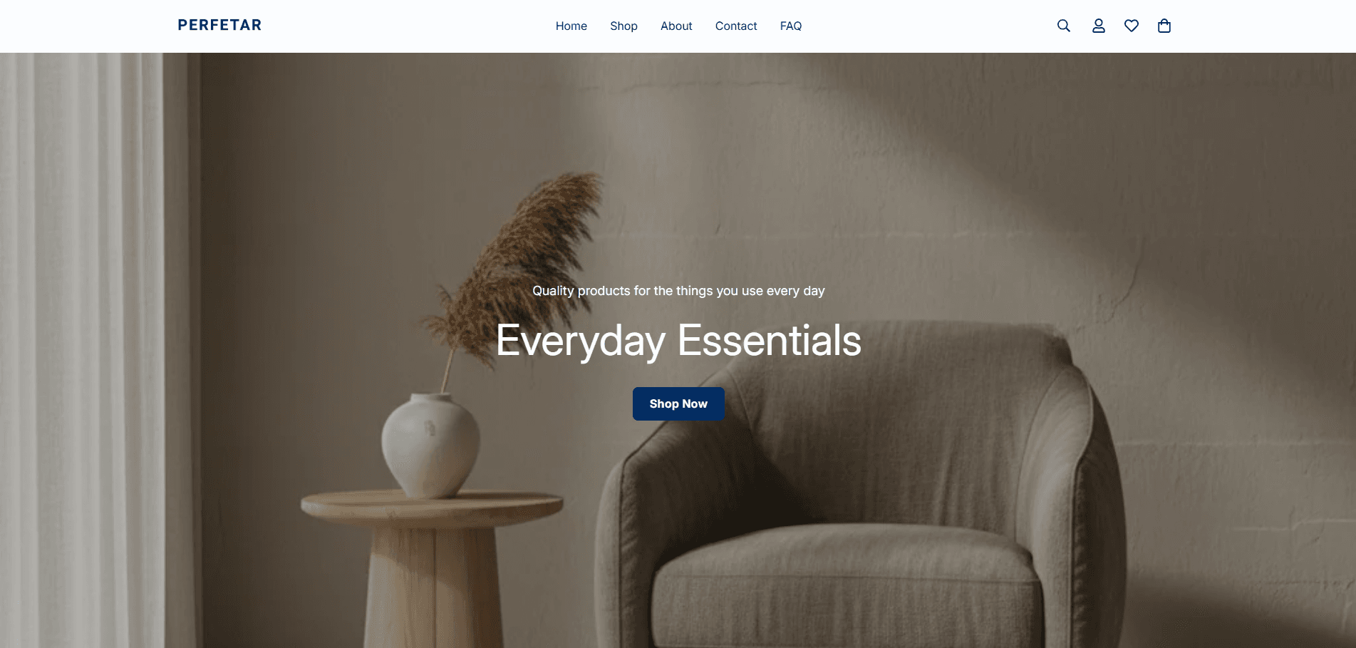 Perfetar - Minimalist Home & Everyday Essentials Shopify Store