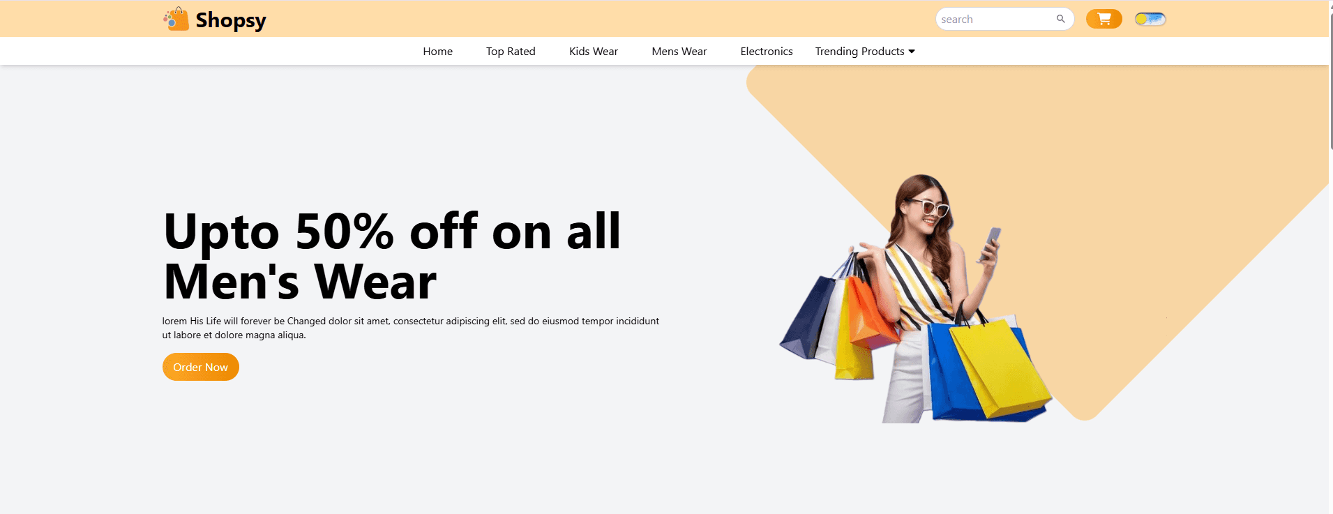 Shopsy - E-Commerce Store Frontend