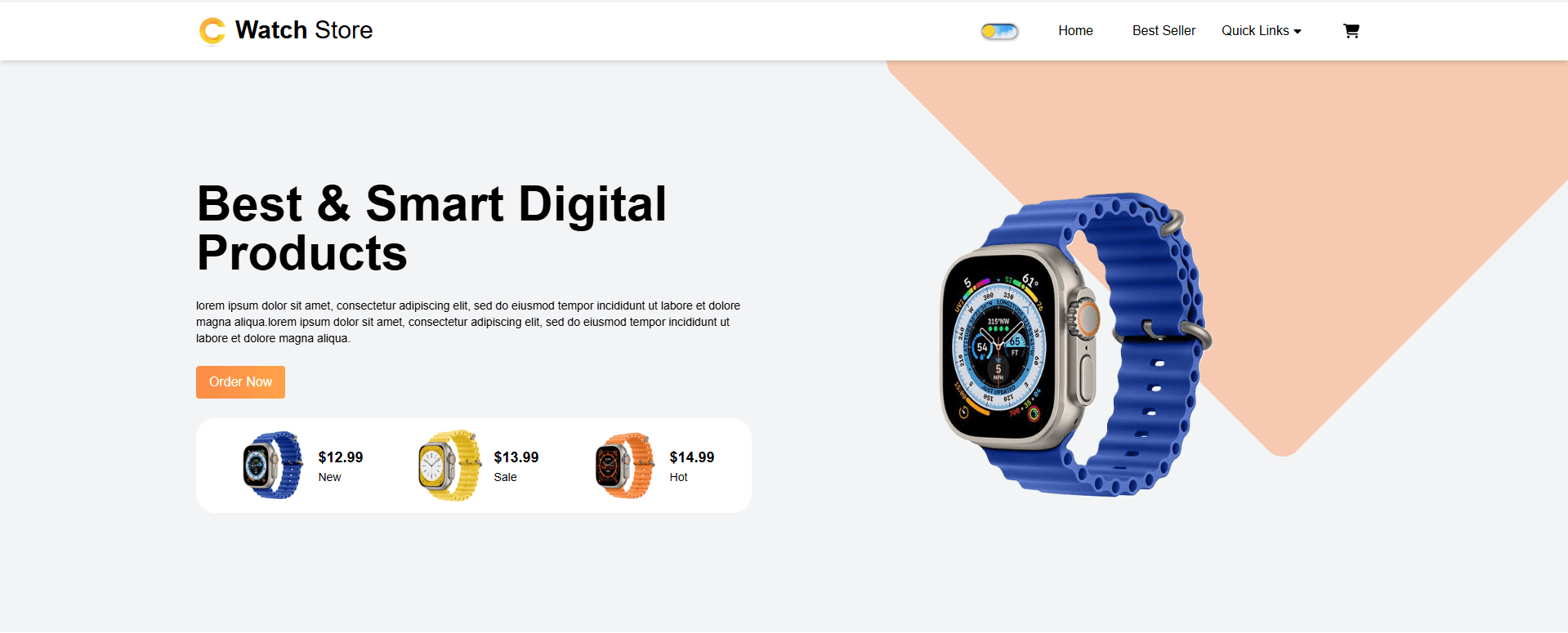 Watch Store - E-Commerce Landing Page
