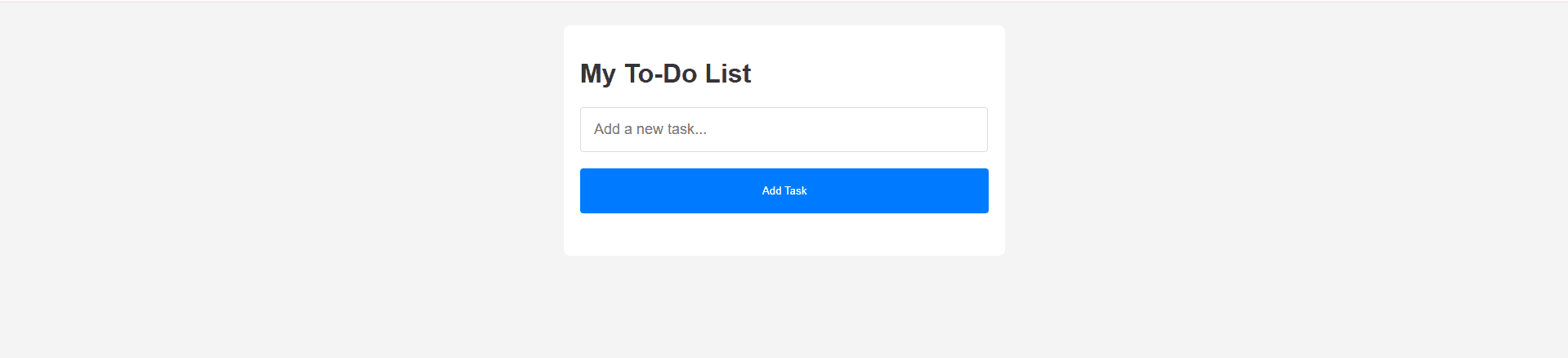 My To-Do List Application