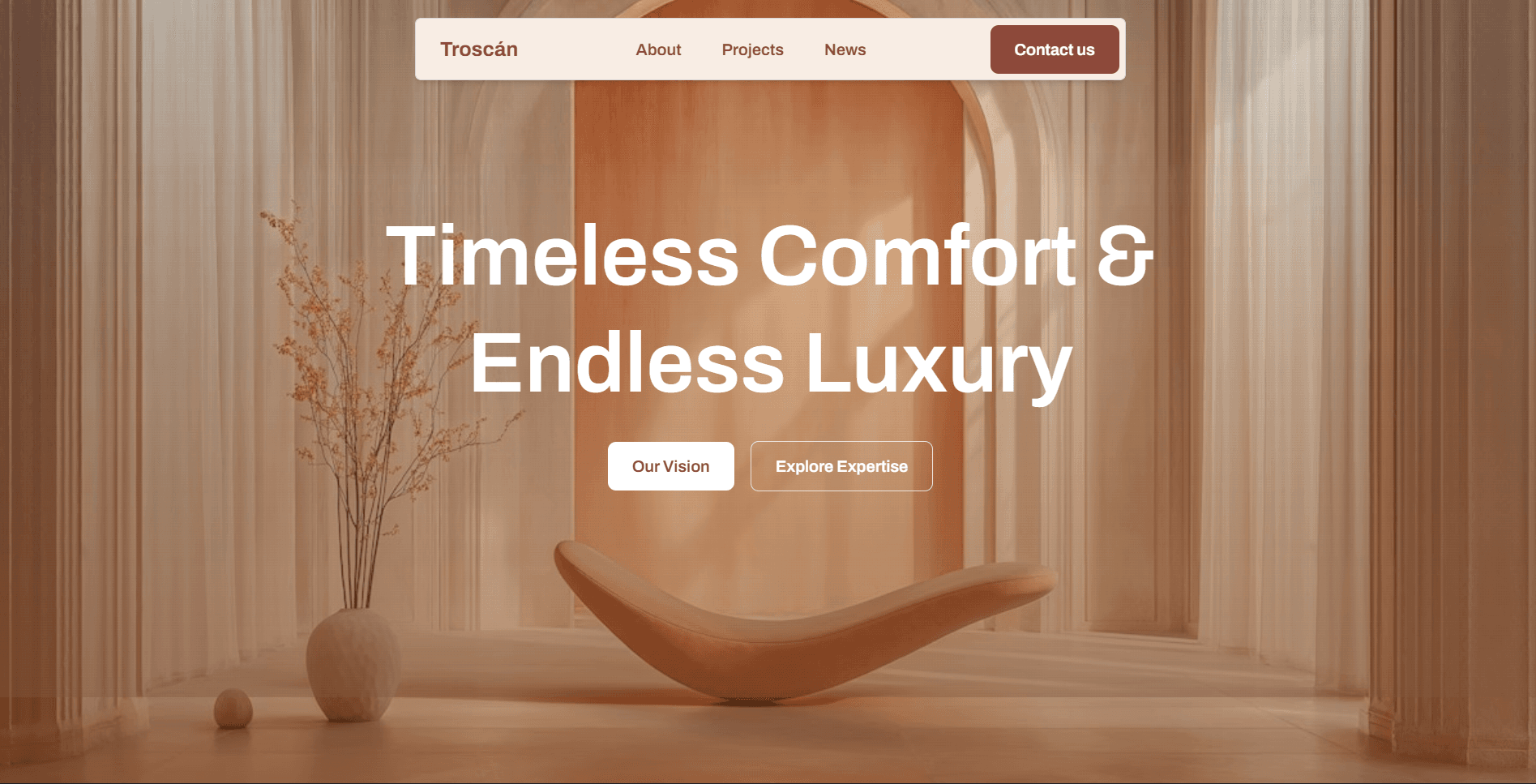 Troscan Landing Page